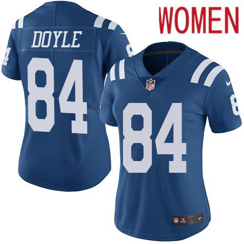 Women Indianapolis Colts #84 Jack Doyle Nike Royal Blue Rush Limited NFL Jersey->women nfl jersey->Women Jersey